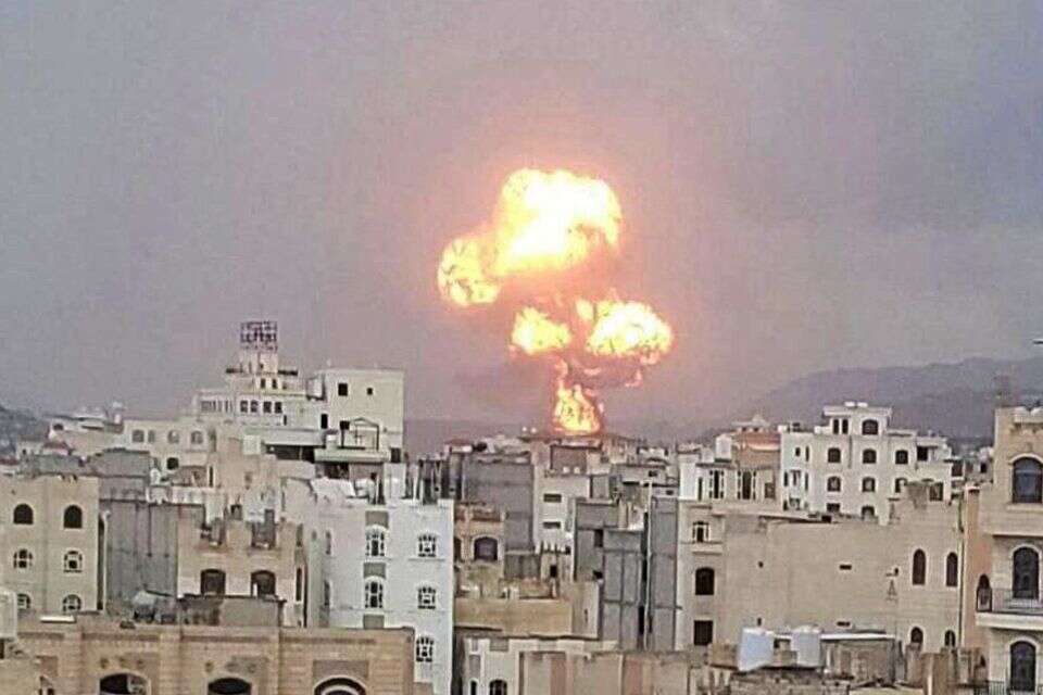 צפו בתיעודים: חיל האוויר מעלה את בירת תימן בלהבות , רשתות ערביות