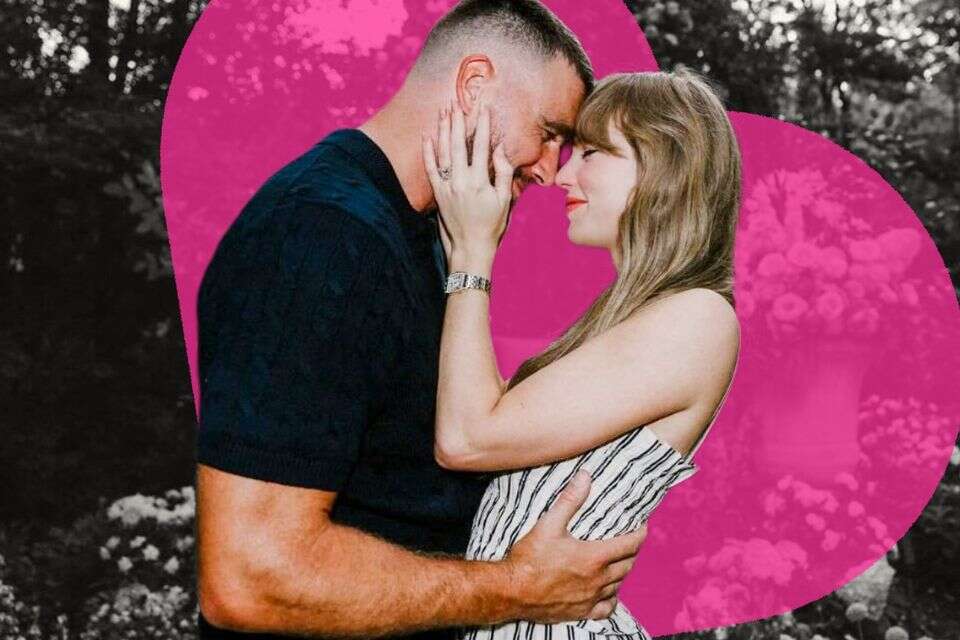 טראויס קלסי וטיילור סוויפט מאורסים , מתוך עמוד האינסטגרם של טיילור סוויפט, עיבוד תמונה