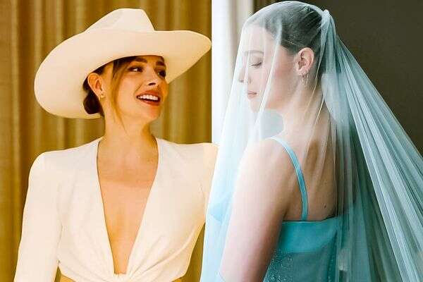 קלואי גרייס מורץ וקייט האריסון בבגדי החתונה שלהן , עמוד האינסטגרם של קלואי גרייס מורץ