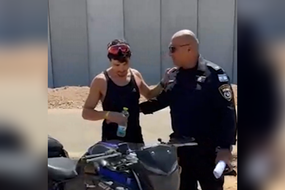 הלוחם עם האופנוע שנגנב , דוברות המשטרה