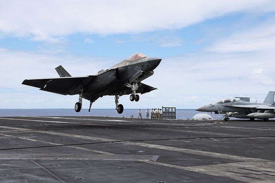 מטוס מדגם F-35 של הצי האמריקני , רויטרס