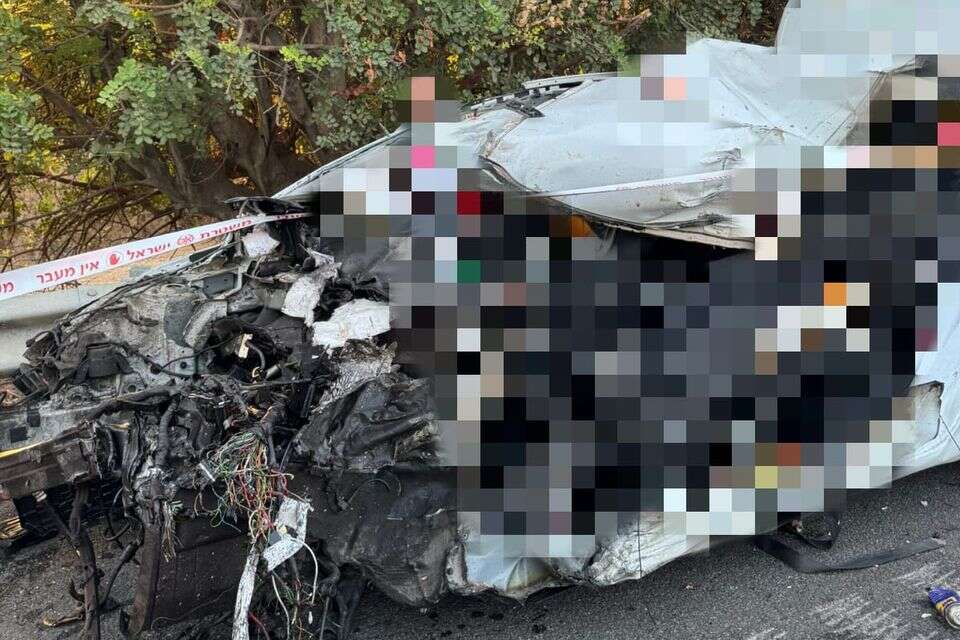 הרכב של המנוח לאחר התאונה , תיעוד מבצעי מד"א