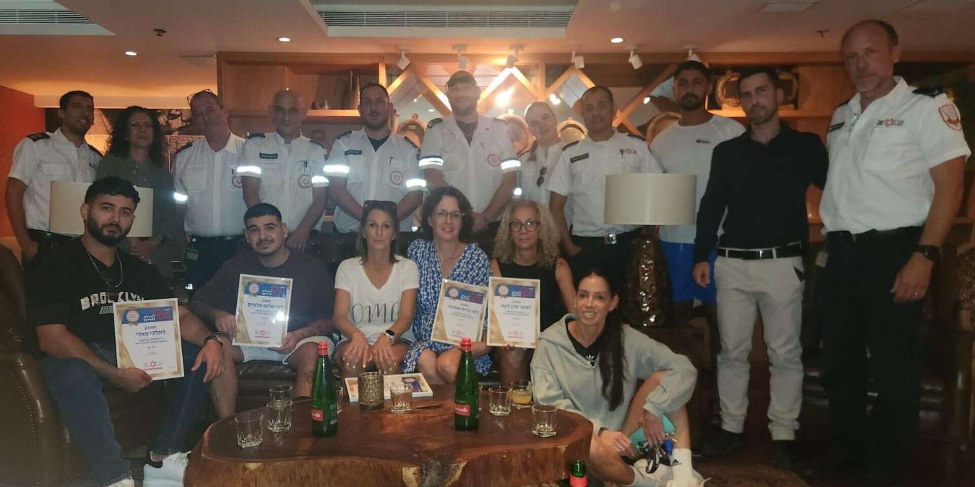 המפגש המרגש בין דליה לבין צוות מד"א וצוות המלון שהצילו את חיה , מד"א