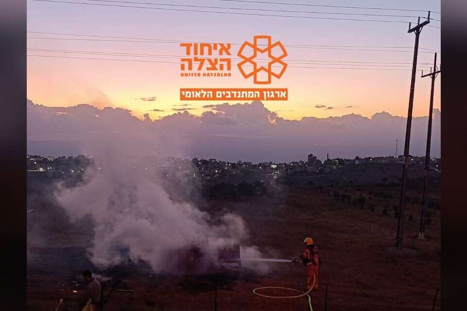 כיבוי הרכב שעלה באש, הבוקר. , איחוד הצלה 