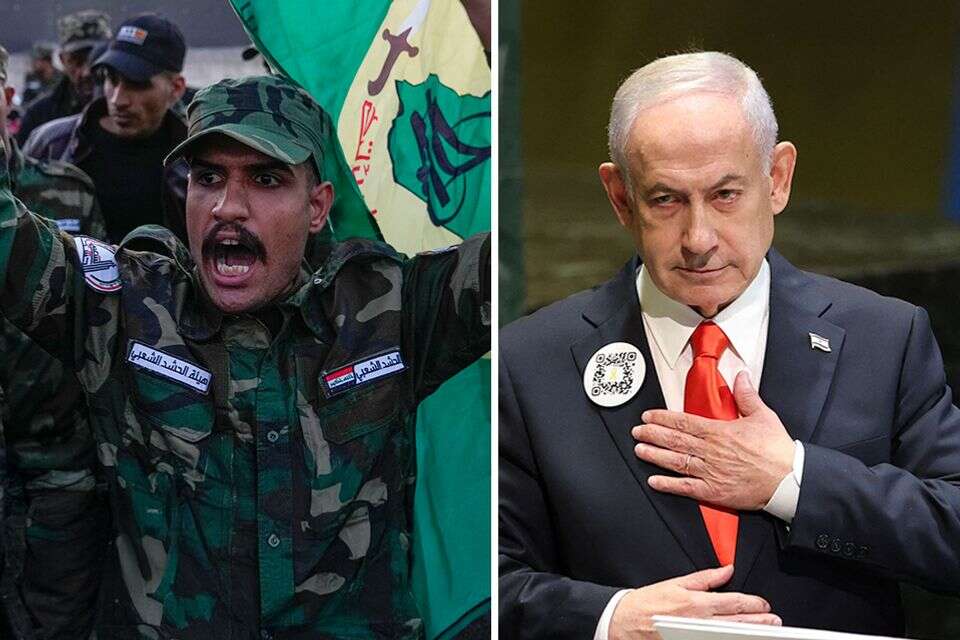 נתניהו ומחבלי המיליציות השיעיות בעיראק , אי.אף.פי, אי.פי