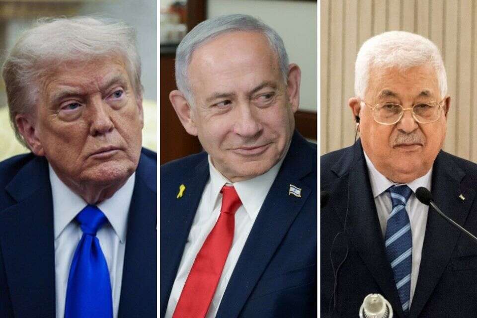 טראמפ, נתניהו, אבו מאזן , 