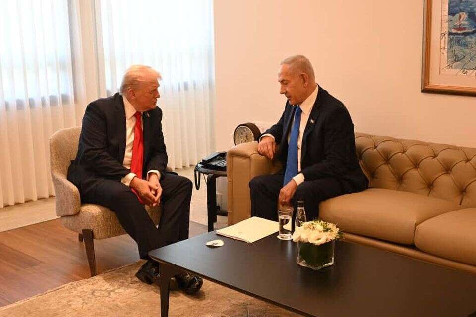 טראמפ ונתניהו במשכן הכנסת , אבי אוחיון/ לע״מ.