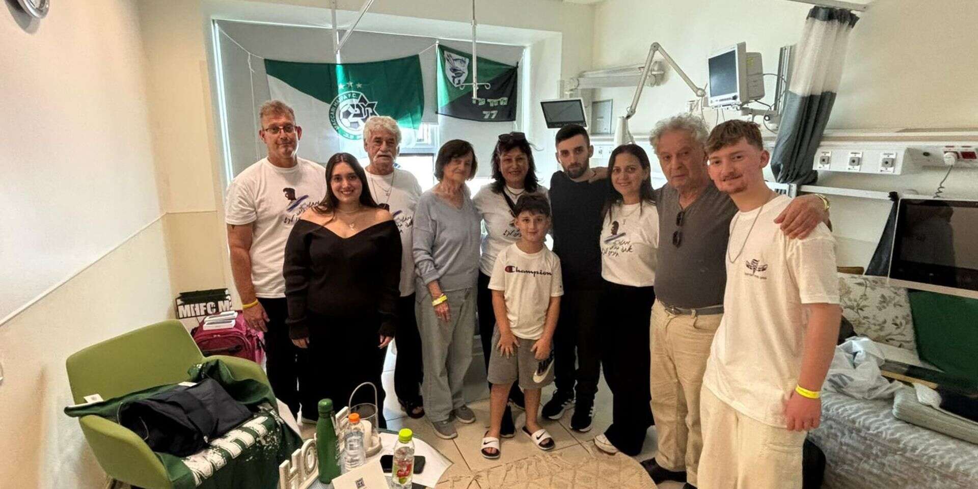 מתן אנגרסט ומשפחתו באיכילוב , באדיבות המשפחה
