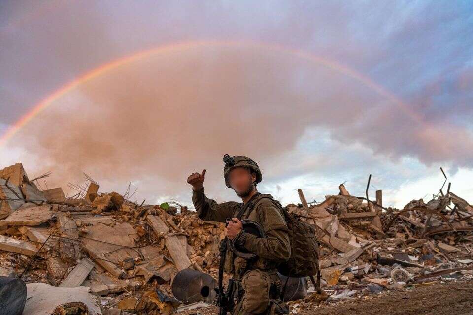 קשת בשמי הריסות רפיח , דובר צה"ל