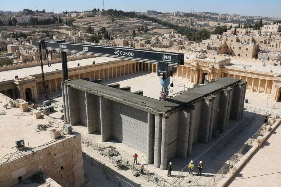 בית המקדש השלישי ייבנה בעזרת מדפסת תלת מימד? // אילוסטרציה , נוצר באמצעות Perplexity