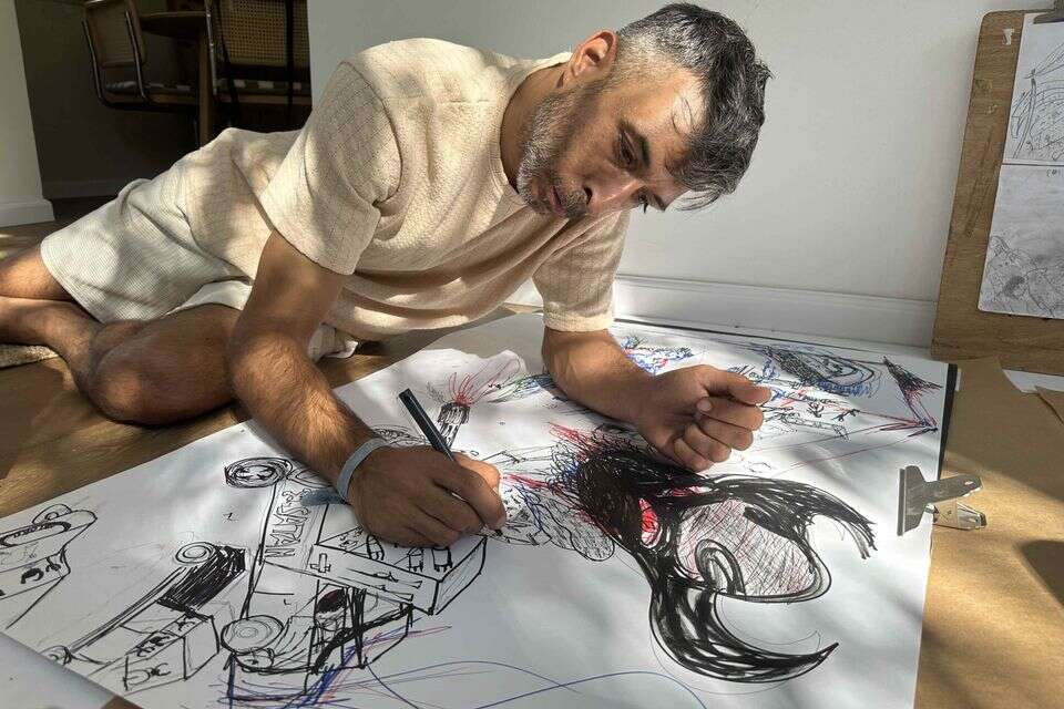 שלומי טוב בעבודה עם שירה ברזילי אמנית , שירה ברזילי