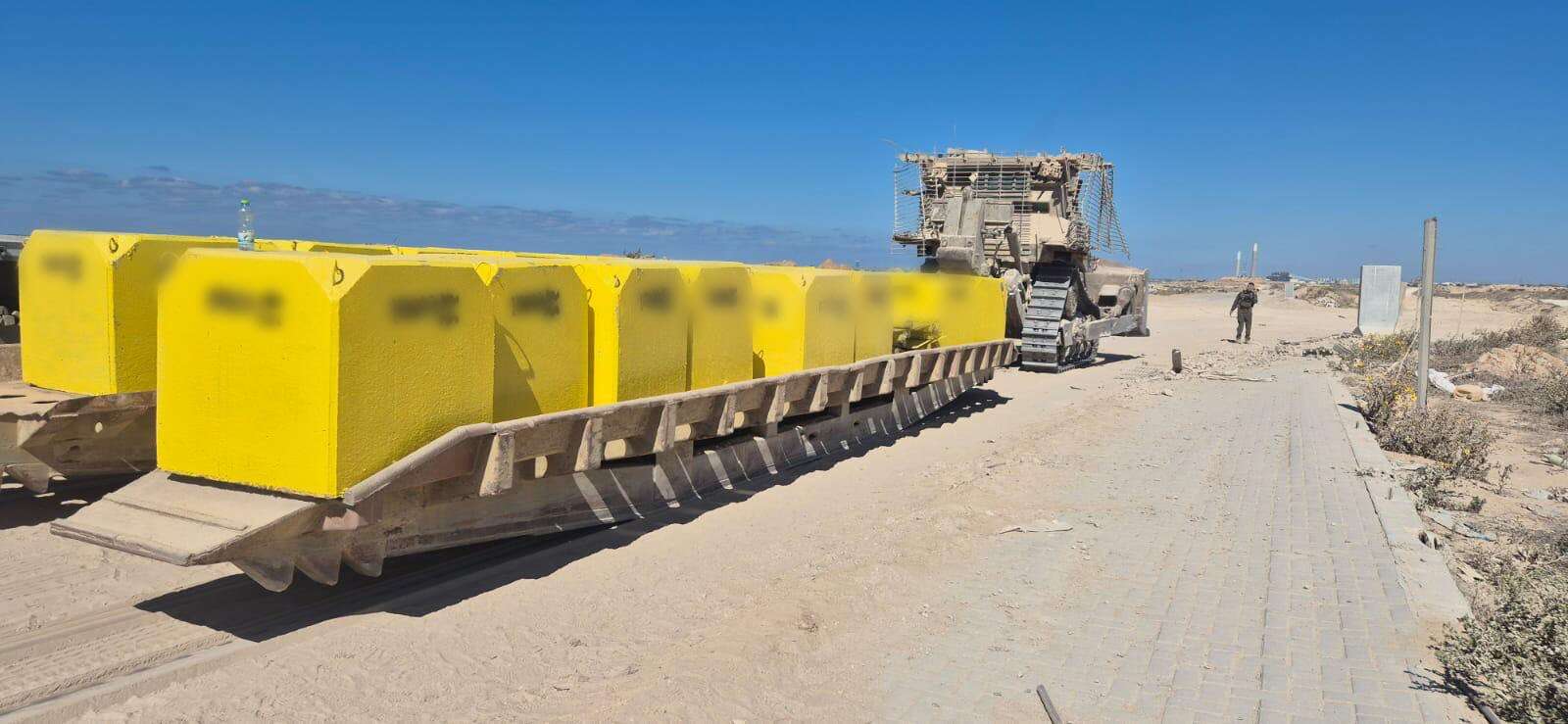  הקו הצהוב בעזה צילום: דובר צה"ל