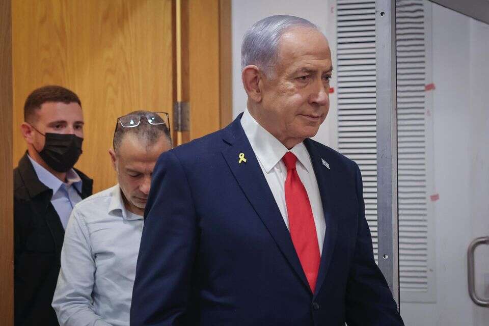 נתניהו בדיון בבית המשפט (ארכיון) , מרים אלסטר/פלאש90