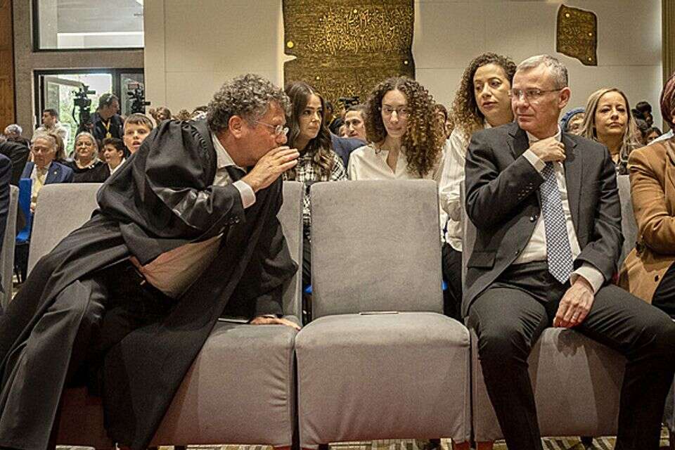 נשיא העליון עמית ושר המשפטים יריב לוין , אורן בן חקון