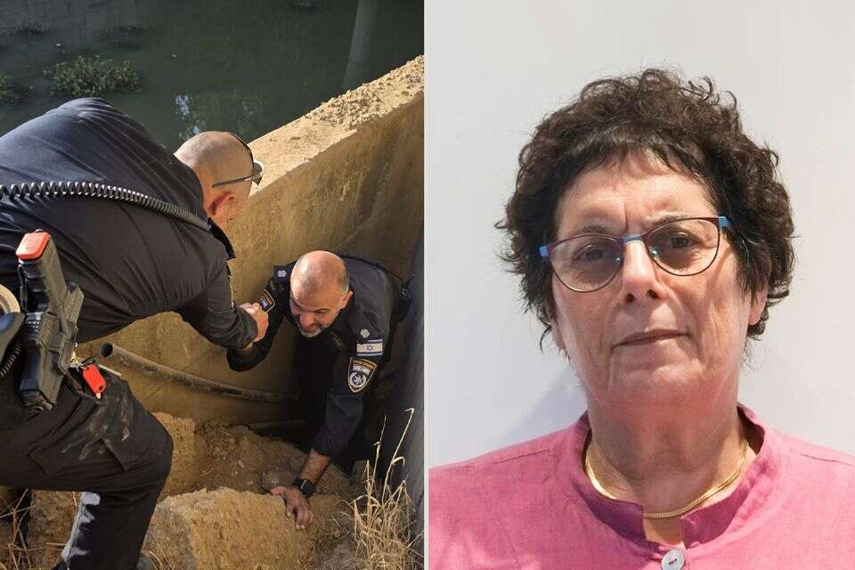 פרופ' נורית יערי והגומחה שבה אותרה במצב קשה , דוברות המשטרה
