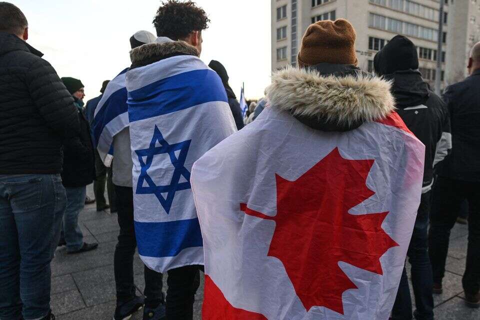 דגלי קנדה וישראל (ארכיון) , אי.אף.פי
