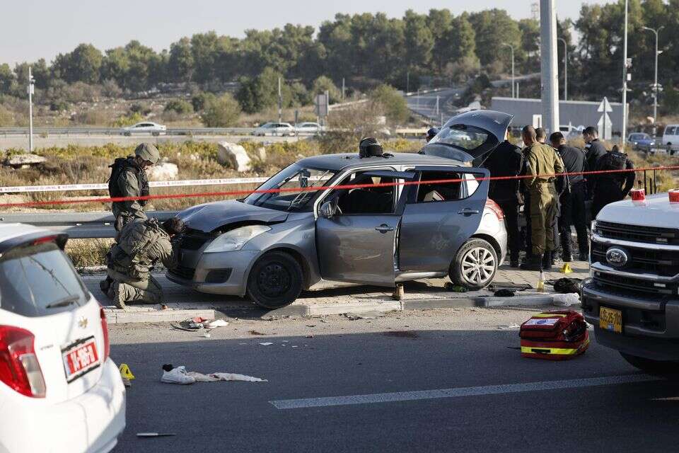 זירת הפיגוע המשולב בצומת גוש עציון , אורן בן חקון