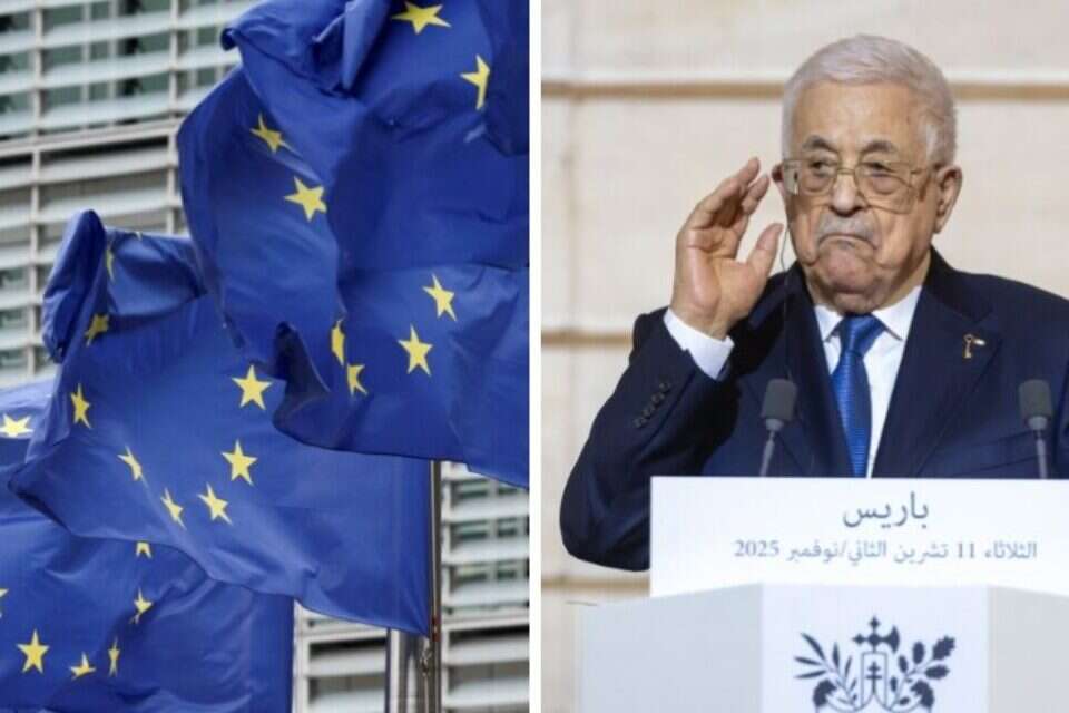 אבו מאזן, דגלי האיחוד האירופי. המנגנון עדיין עובד , REUTERS, EPA