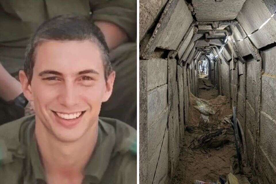 תוואי שבו הוחזק סגן הדר גולדין ז״ל , דובר צה"ל, באדיבות המשפחה