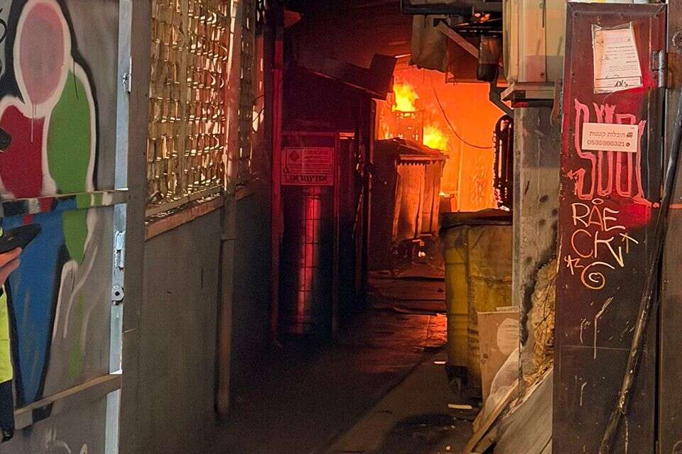 שריפת העצים ברחוב החשמונאים בת"א , דוברות כבאות והצלה