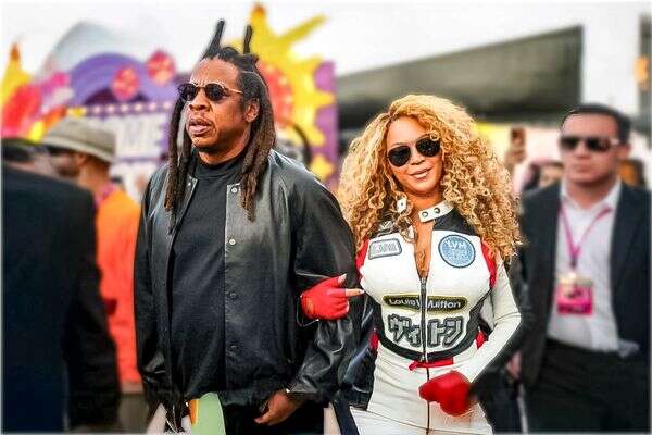 ביונסה וג'יי זי בלאס וגאס למרוץ F1, 22 בנובמבר 2025 ,  Alex Bierens de Haan / GETTY IMAGES NORTH AMERICA / Getty Images via AFP