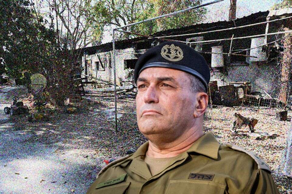 הרמטכ"ל אייל זמיר על רקע יישובי עוטף עזה , ללא
