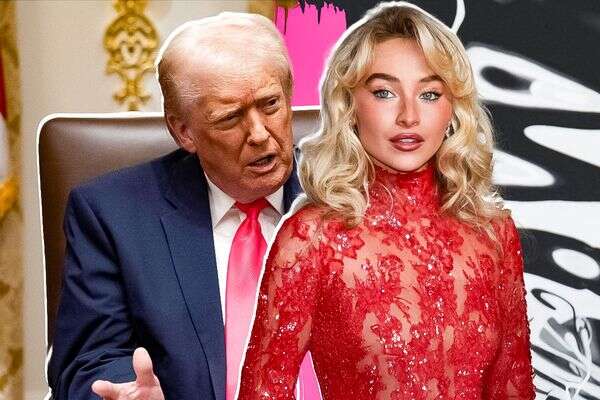 סברינה קרפנטר ודונלד טראמפ , AFP