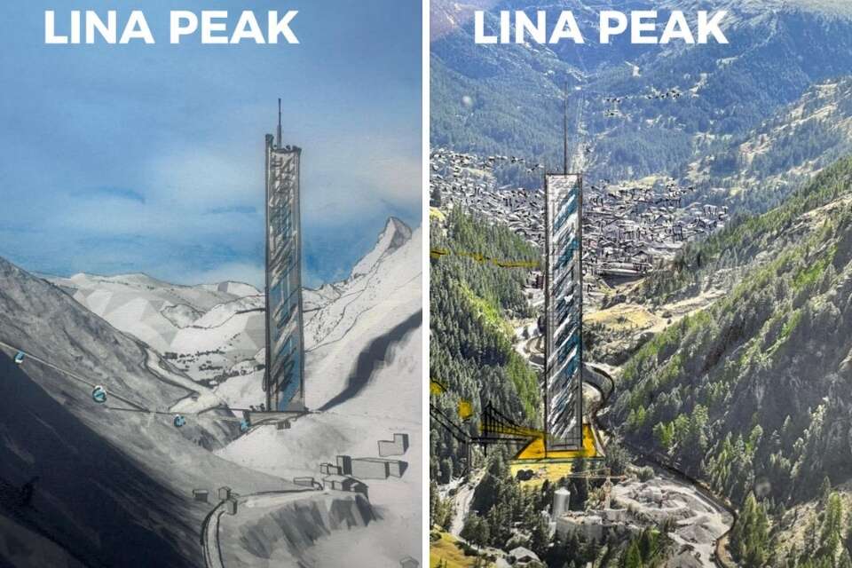 מגדל ענק בלב האלפים השווייצריים? זה אולי יפתיע אתכם - אבל יש מתנגדים