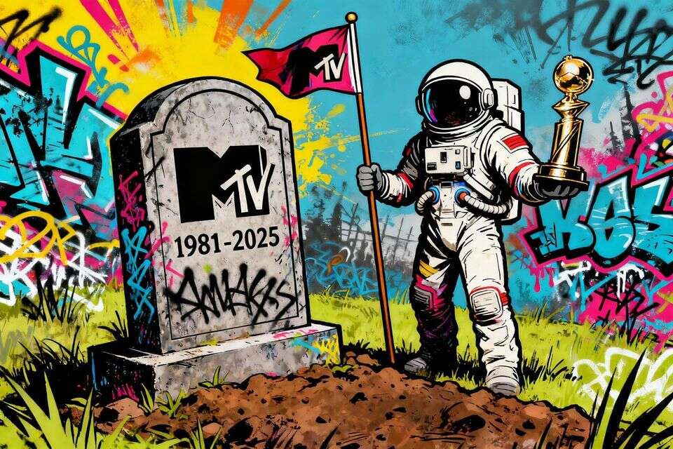 זה לא נגמר, זה רק הסוף, R.I.P אם.טי.וי , נוצר באמצעות AI