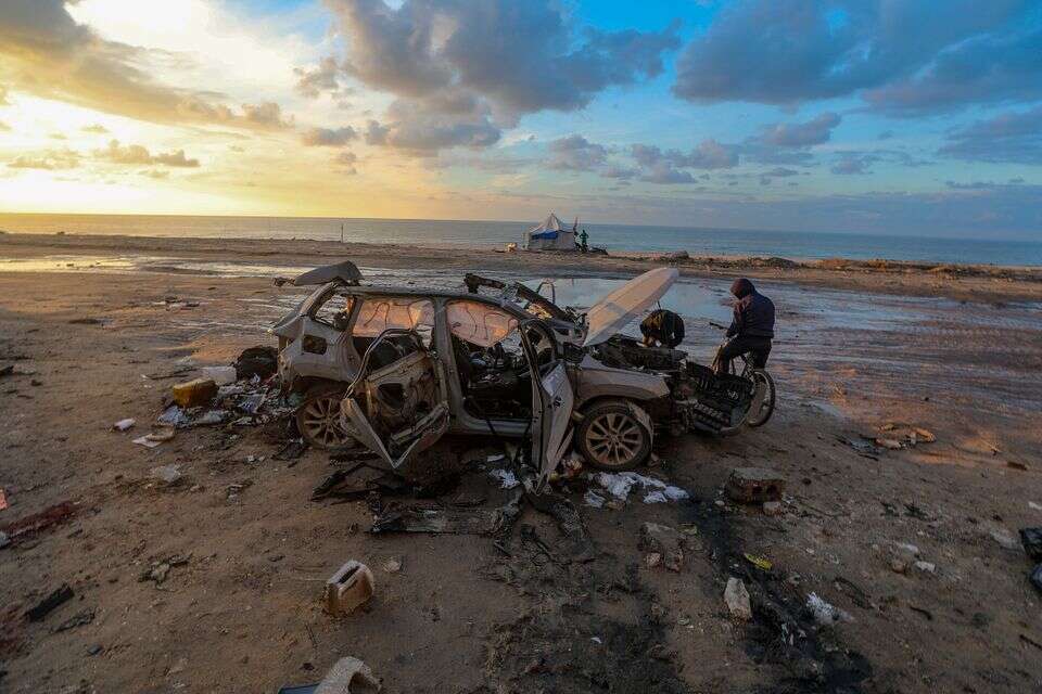 זירת החיסול של מס' 2 בחמאס בעזה , אי.פי.אי