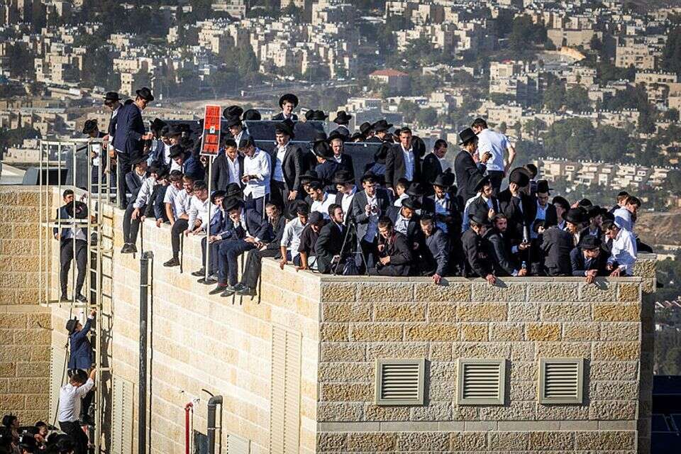 צעירים חרדים בעצרת נגד הגיוס בירושלים , אורן בן חקון