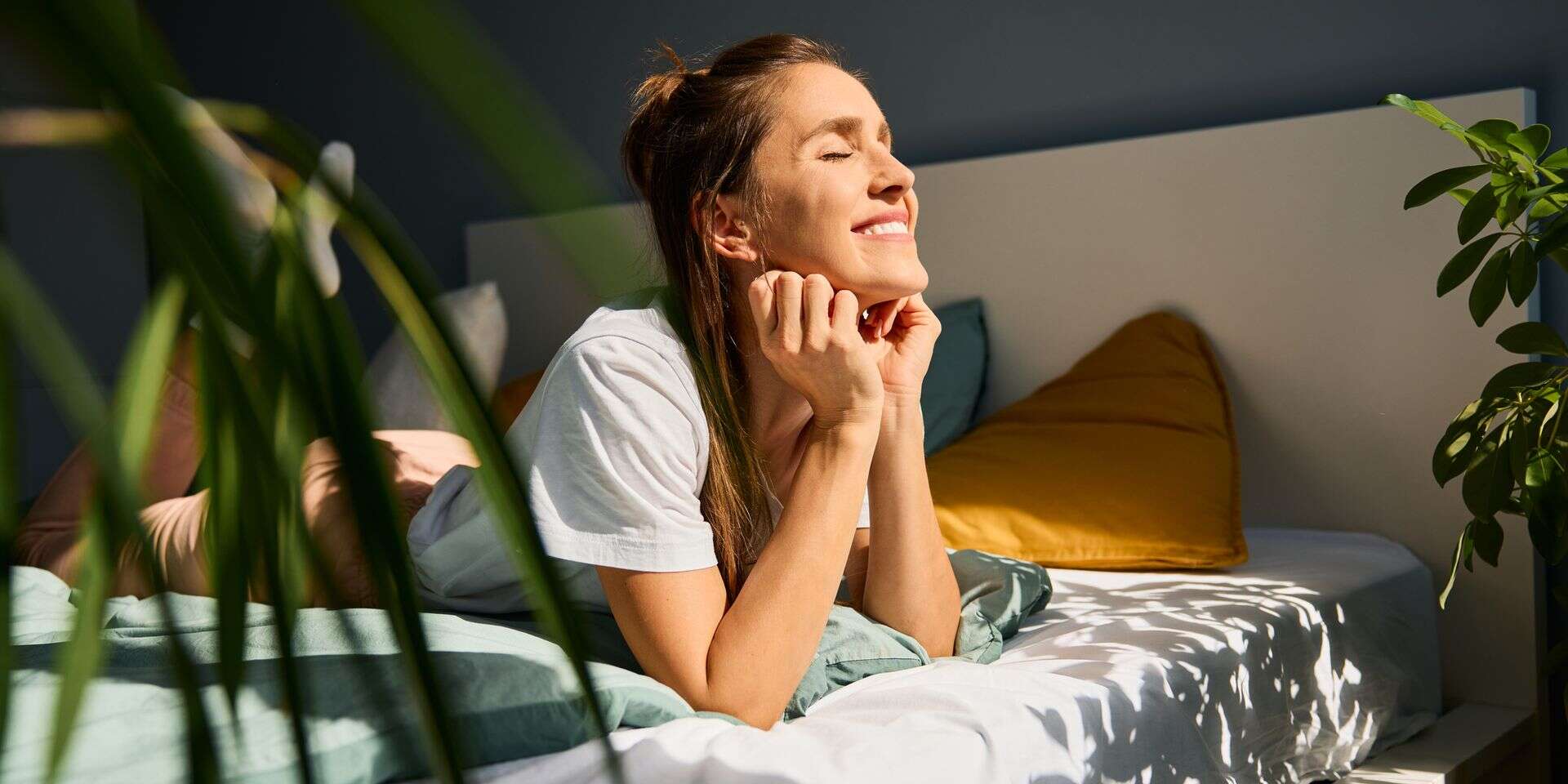 אושר שמחה אופטימיות וולנס שלווה בוקר , istockphoto