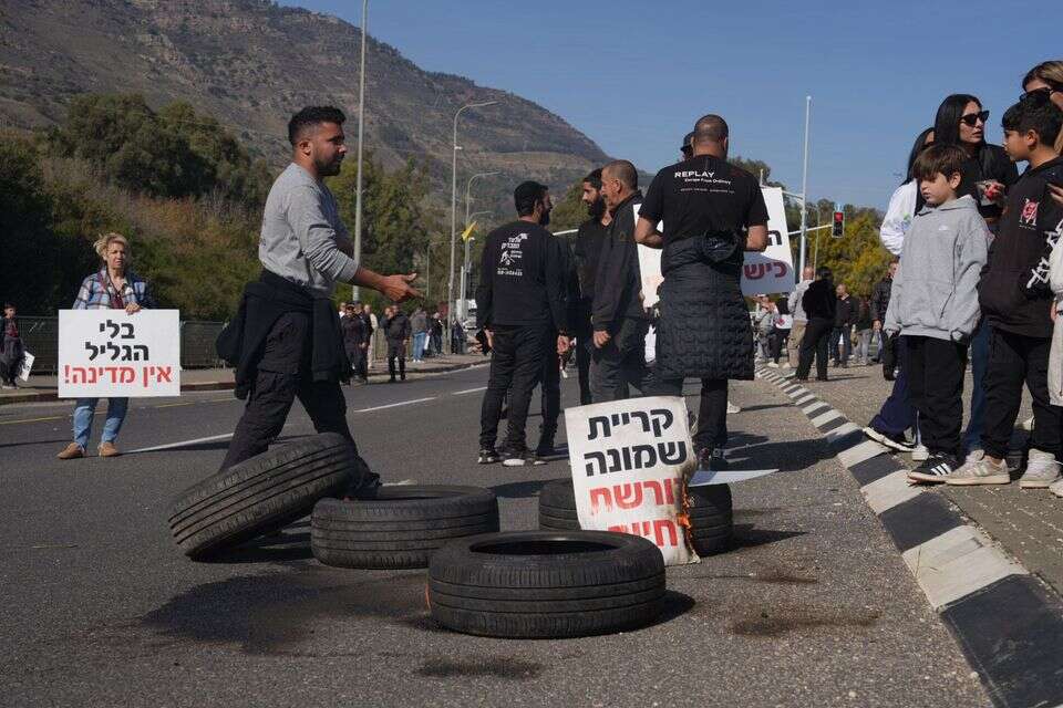 תושבי קרית שמונה מפגינים בצומת גומא , אייל מרגולין ג'יני