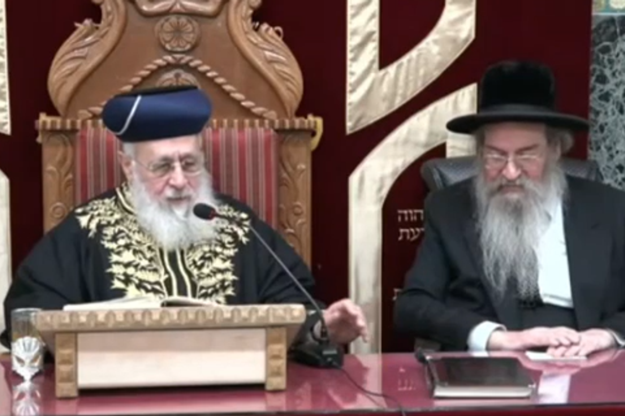 Rabbi Yitzchak Yosef: "If there were no Yeshiva boys - there would be no success in the Iron Dome"