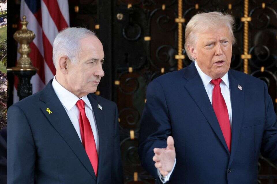 טראמפ ונתניהו בפסגה במאר-א-לאגו , רויטרס