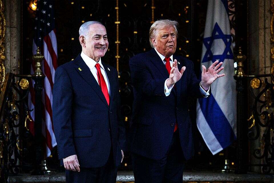 נתניהו וטראמפ בפסגה בפלורידה , אי.אף.פי