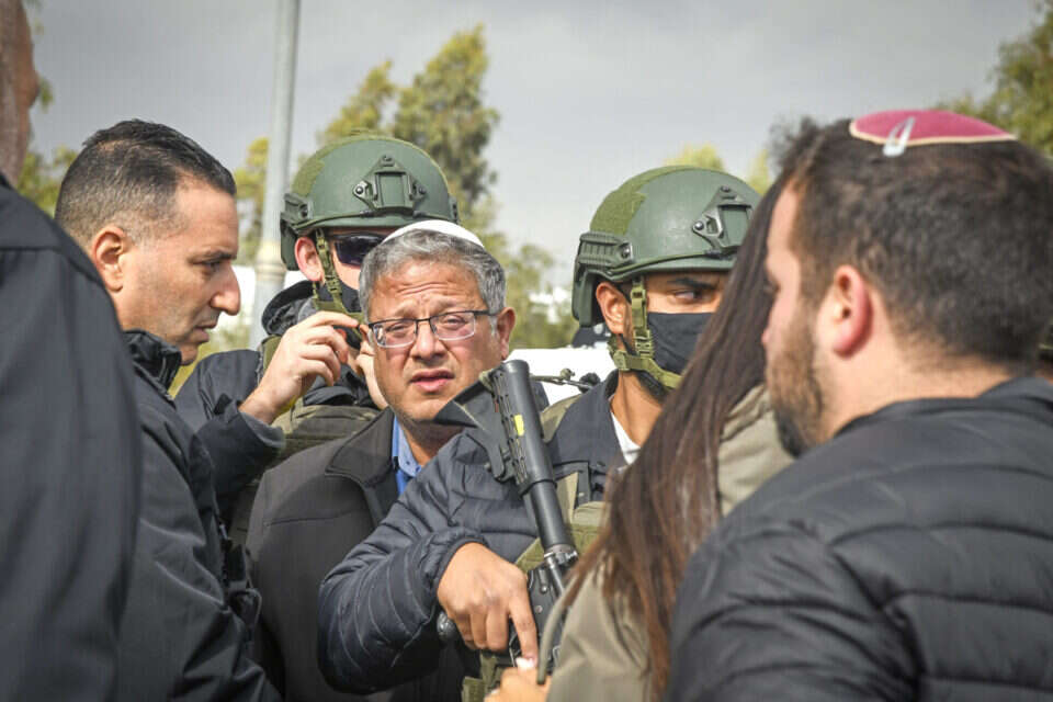 השר לביטחון לאומי בן גביר בביקור בתראבין , דודו גרינשפן