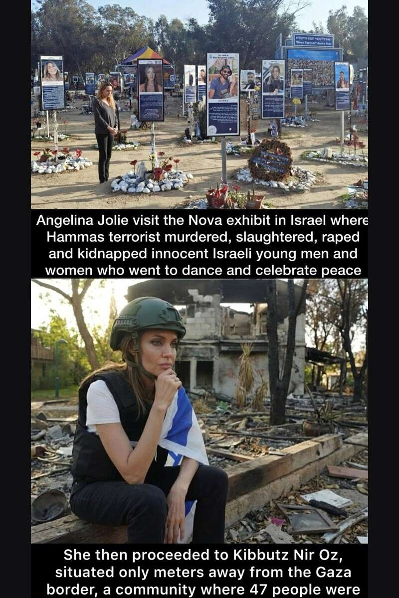 תמונת AI שמורן אטיאס פרסמה בסטורי: אנג'לינה ג'ולי ב"ביקור" בנובה ובניר עוז , אינסטגרם מורן אטיאס