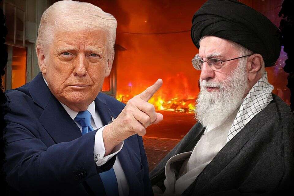 חמינאי וטראמפ על רקע המחאות באיראן , רויטרס, אי.פי.איי