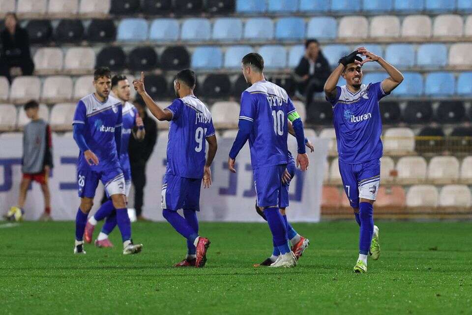 שחקני עירוני קריית שמונה חוגגים , לירון מולדובן