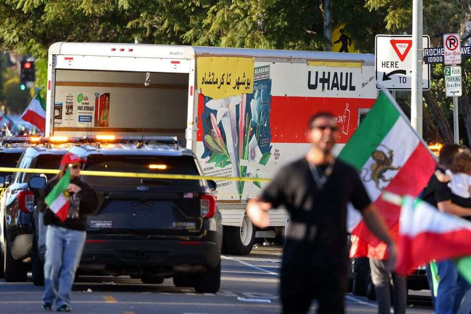 זירת אירוע הדריסה בלוס אנג'לס , אי.אף.פי