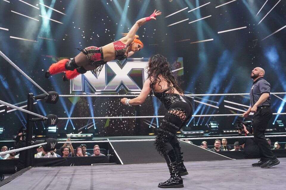 ג'יג'י דולין מעופפת בזירת ה-WWE , Getty Images