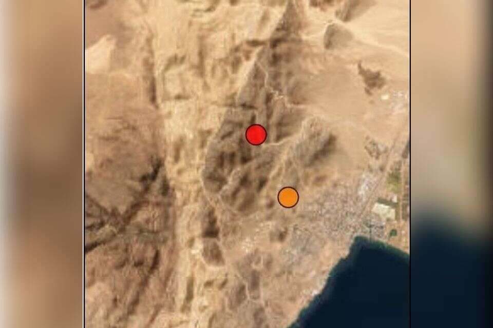 המוקדים בהם זוהתה רעידת האדמה , המכון הסיסמולוגי הישראלי