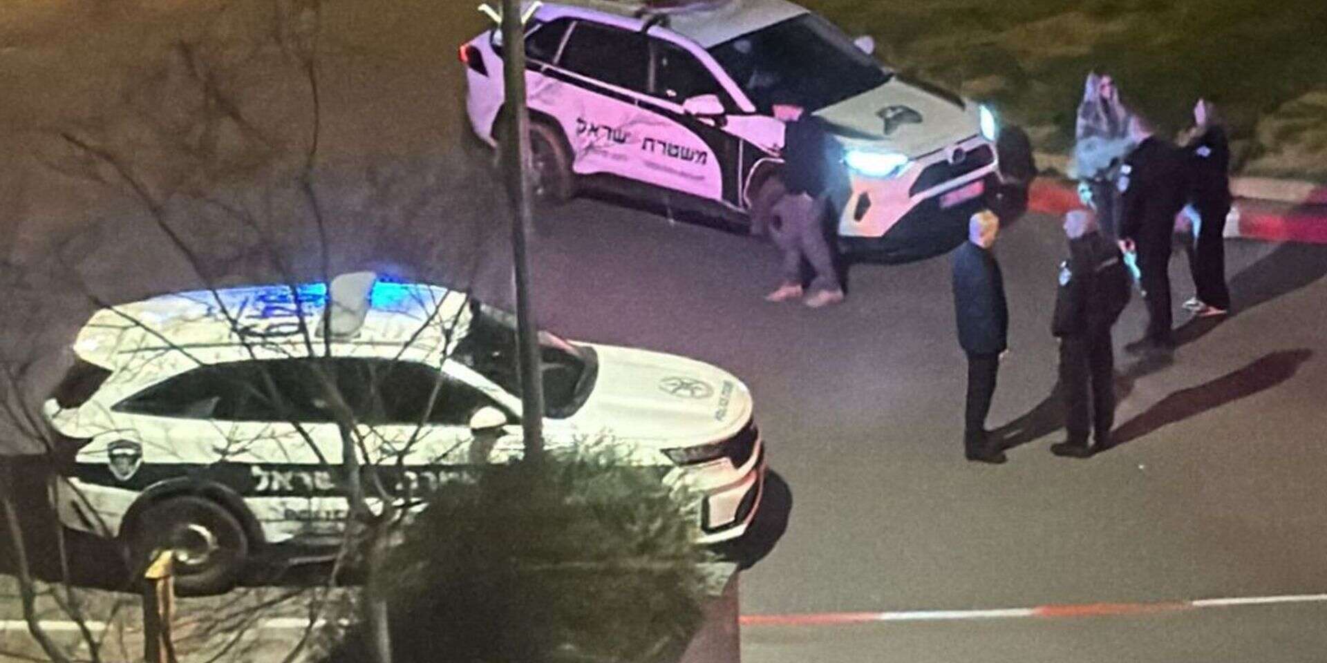ניידות משטרה מחוץ לביתו של לזאטיץ' , ללא
