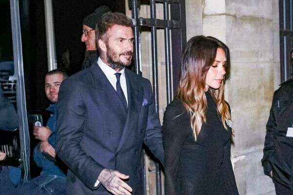 ויקטוריה ודייוויד בקהאם בפריז, 26 בינואר 2026 , Photo by Sebastien DUPUY / AFP