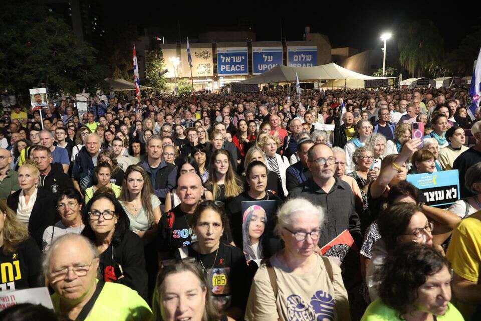 עצרת בכיכר החטופים (ארכיון) , גדעון מרקוביץ'