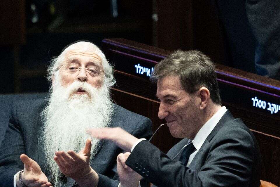 בועז ביסמוט וישראל אייכלר במליאת הכנסת , אורן בן חקון