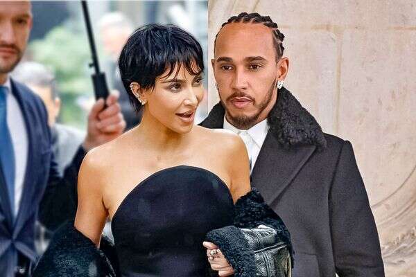 קים קרדשיאן ולואיס המילטון בפריז, באוקטובר 2025 ובינואר 2026 , AFP, Getty Images