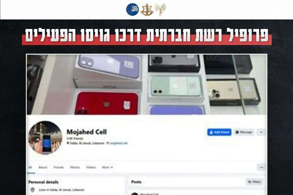 פרופיל ברשת חברתית דרכו גויסו פעילים , דוברות שב"כ