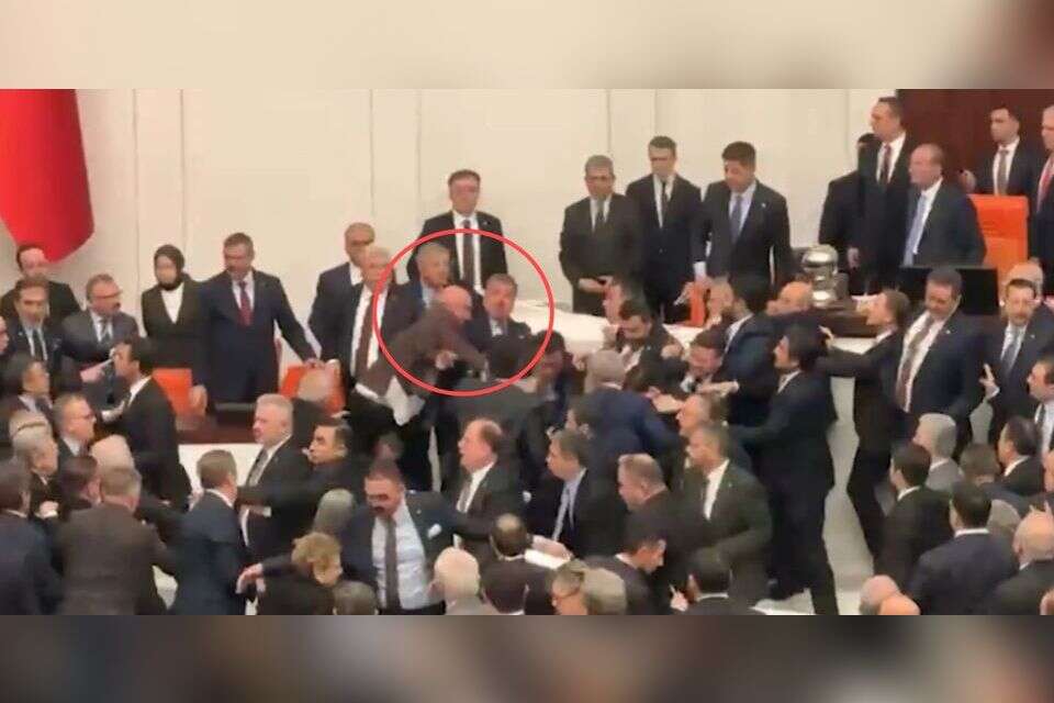 Documentation: Fist fight in the Turkish Parliament | watch